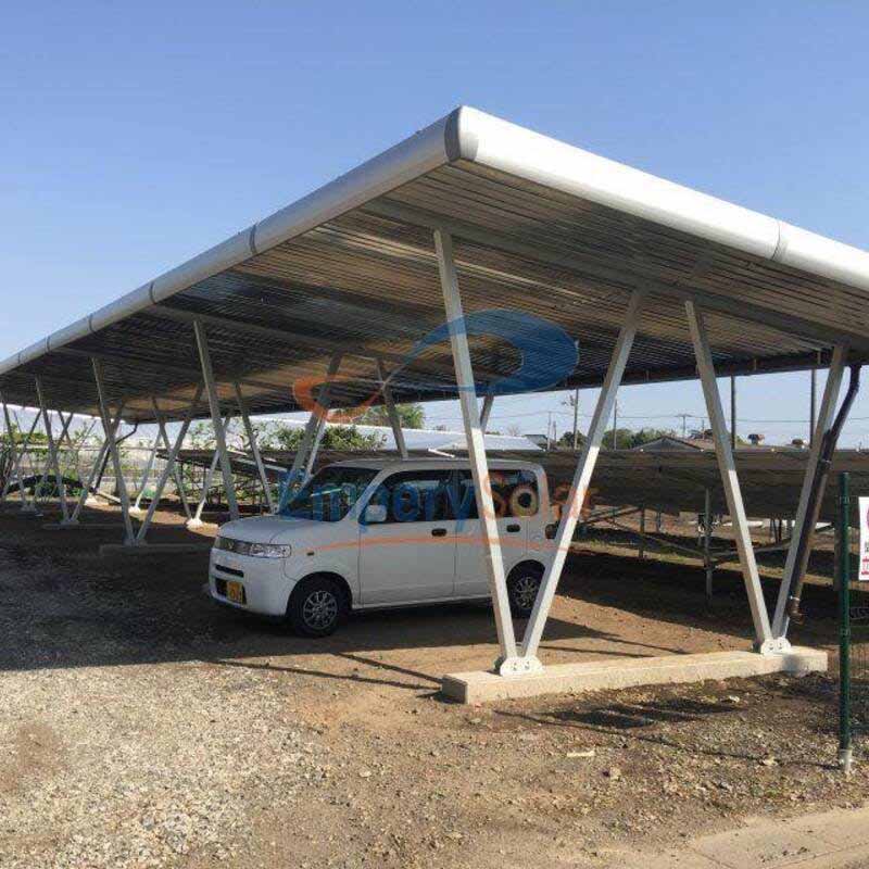 chống nước carport lắp năng lượng mặt trời cho 16 xe hơi